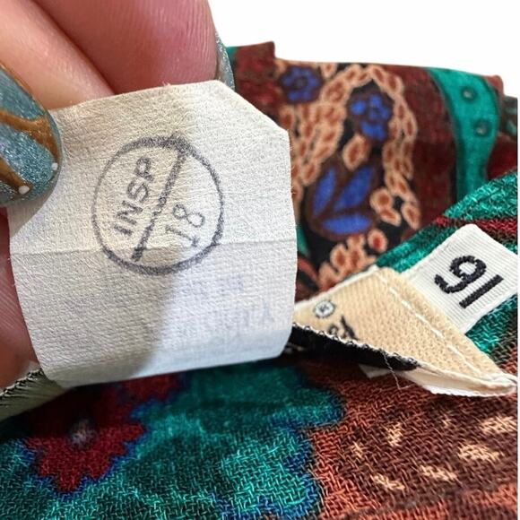 Vintage Diane von Furstenberg DVF Midi Skirt SZ 16 Paisley Fairy Dark Academia - Picture 9 of 14